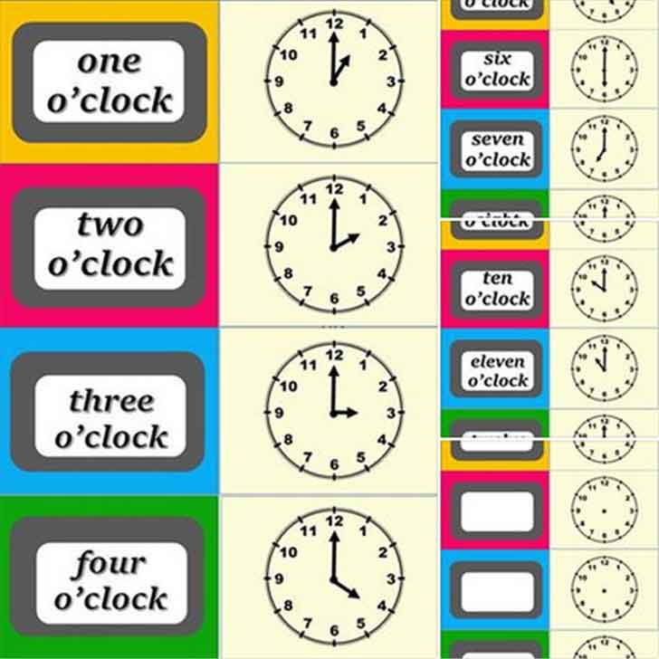 ͡¹͹ Flashcards ͧ  (Time)